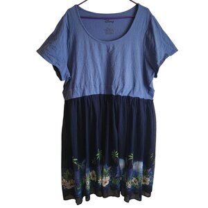 Torrid Disney Stitch Knee Length Blue Dress Women’s Size 4X